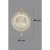 Led Crystal Glass Tiktok 60 Cm Gold, Modern Decorative Pendulum Metal Wall Clock