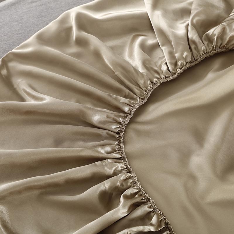 Satin Elastic Fitted Sheet King Size 200x220cm Mattress Cover No Pillowcases Bedding