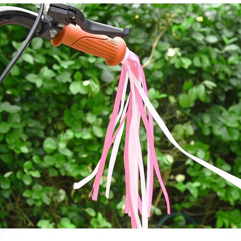 2pcs Bicycle Handlebar Streamers Fluffy Colorful Tassels for Kids Scooter Tricycle Outdoor Cycling Decoration