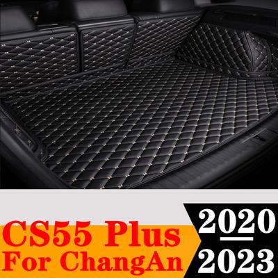 Waterproof Highly Covered Car Trunk Mat Tail Boot Pad Carpet High Side Rear Cargo Liner For ChangAn CS55 Plus
