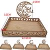 2022 Wooden Holiday Ornaments Table and Dessert Tray Decorations