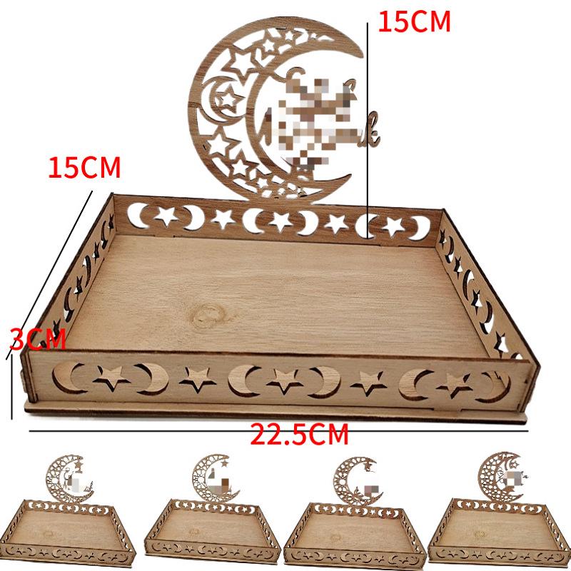 2022 Wooden Holiday Ornaments Table and Dessert Tray Decorations