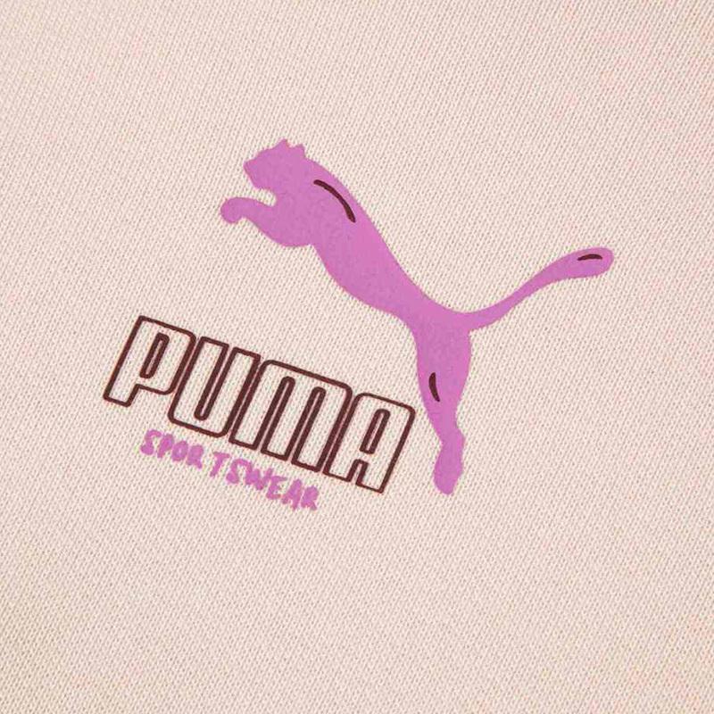Puma Striped Logo High Neck Long Sleeve Sweater Women sweater Light-Pink 537971-48