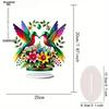 Hummingbird & Flowers Decor, , Home Tabletop Decorations, Nurseries, Home Desk Living Room Wooden Decoration, Restaurant Shop Decor