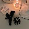 y2k sweet and cool style texture black series less Japanese and Korean temperament versatile smudge disc hair grab clip