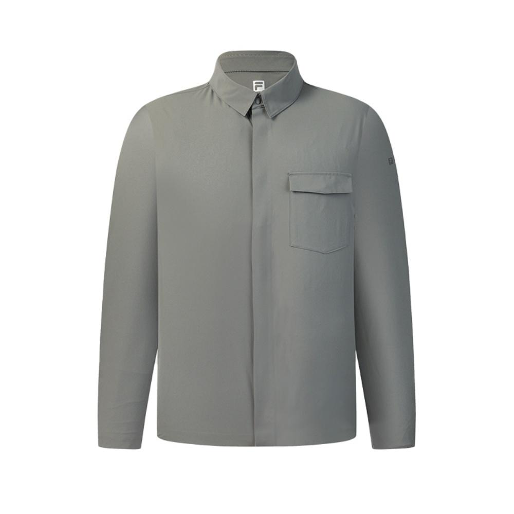 Fila Urban Explore Fashion Minimalist Casual Outdoor Mountain Style Workwear Comfortable Versatile Woven Long Sleeve Shirt Men Shirts A11M618401FDY