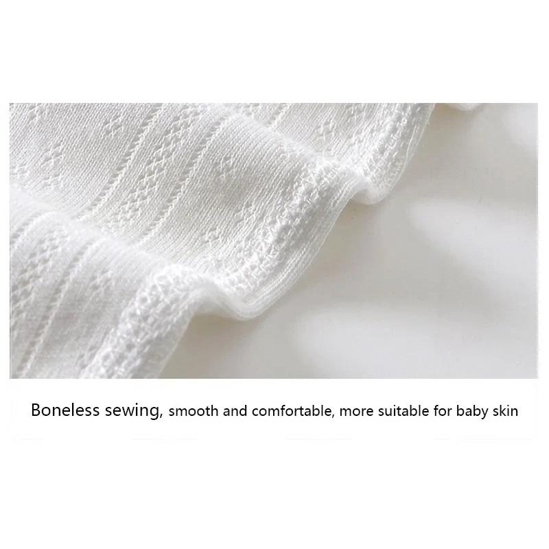 Baby Short Sleeved Jumpsuit Summer Newborn Breathable Mesh Air Conditioning Suit Boys Girls Infant Thin Sleepwear Crawling Suits