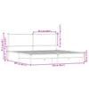 Metal Bed Frame without Mattress Brown Oak Effect 160x200 cm