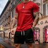 Men's Two-piece Sportswear Short-sleeved T-shirt and Pants Set Running and Fitness Sportswear Summer 2026 Big Discount
