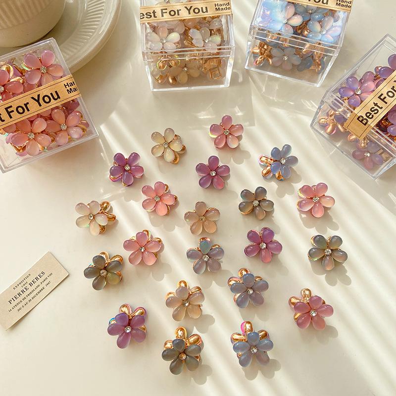 Mini Fiore Estivo Metallico Piccolo Clip a Pinza Nuovo Petalo Fermaglio per Capelli da Donna Clip per Frangia Clip Laterale per Capelli Accessori per Capelli Donna