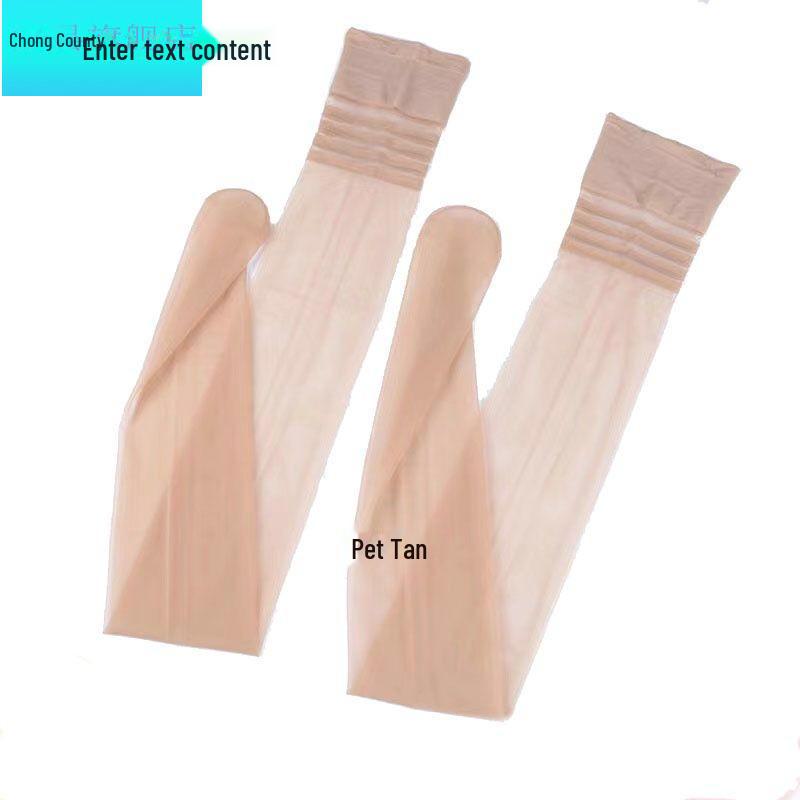 Sheer Flesh-Colored Thigh-High Stockings for Women - Sexy, Non-Slip, Summer Wear