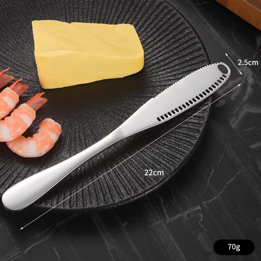 1pc Stainless Steel Butter Knife Tableware Cheese With Holes Spread Cream Knife Bread Jam Knife Cheese Cutter Kitchen Gadgets