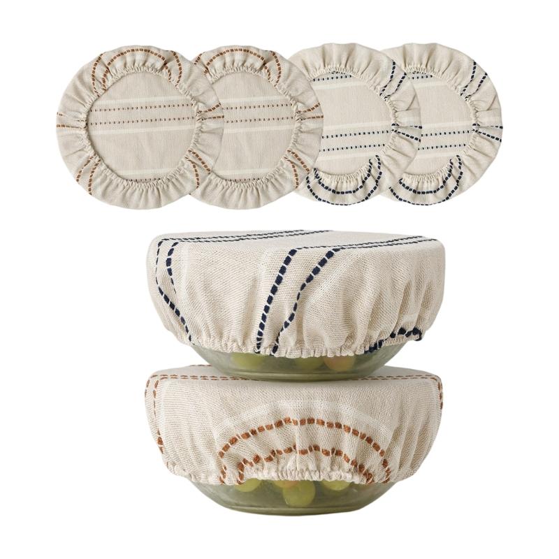 Washable Cloth Fruit Bowl Covers for Salad Bowls, Dough Bowls, Meal Bowls, and Table Service for Daily Use