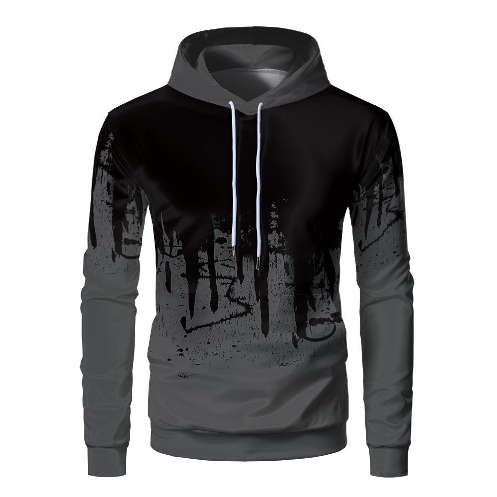 

New Men s Plain 3D Casual Sports Hooded Sweatshirt Set M серый