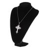 Retro Five-Pointed Star Crucifix Pendant Necklaces Alloy Texture Woman Pentacle Jewelry Pendant Necklaces for Daily
