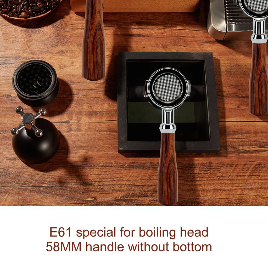 Coffee Portafilter, Handheld Coffee Portafilter, Bottomless Portafilter, Improved Extraction, Aluminum Alloy, Easy To Clean, 58mm, Coffee Supplies