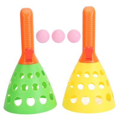 Pop and Catch Ball Oyunu Anaokulu Açık Hava Ebeveyn Çocuk Fırlatma Yakalama Topu Oyuncak Seti Sarı ve