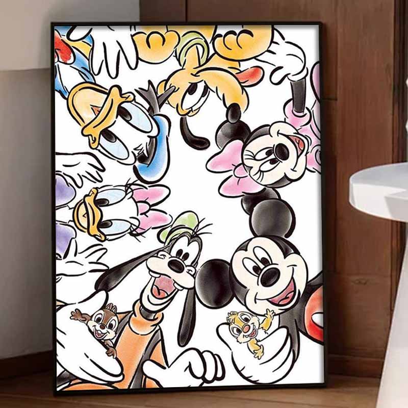 Disney Diamond Painting Cartoon Characters 5D Handmade DIY Gift Diamond Painting Set Art Home Decor