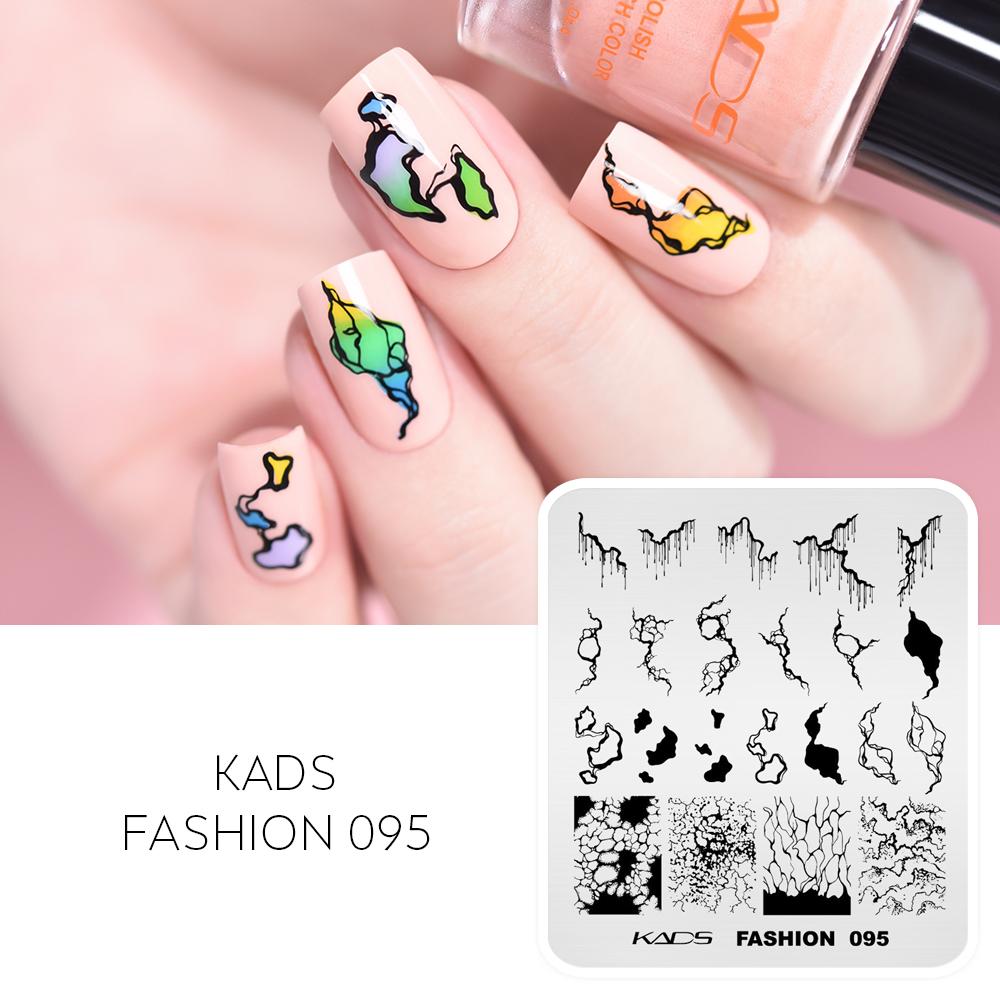 kads Nail Art Stamping Platte Mode 095 Nagel Stempel Vorlage Nagel Druck Schablone Werkzeug
