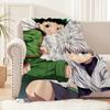 Comic Anime Art H-hunter H-hunter Gon Killua Flannel Warm Comfort  Soft Plush Blanket for Sofa Living Room Bedroom Travel Gift