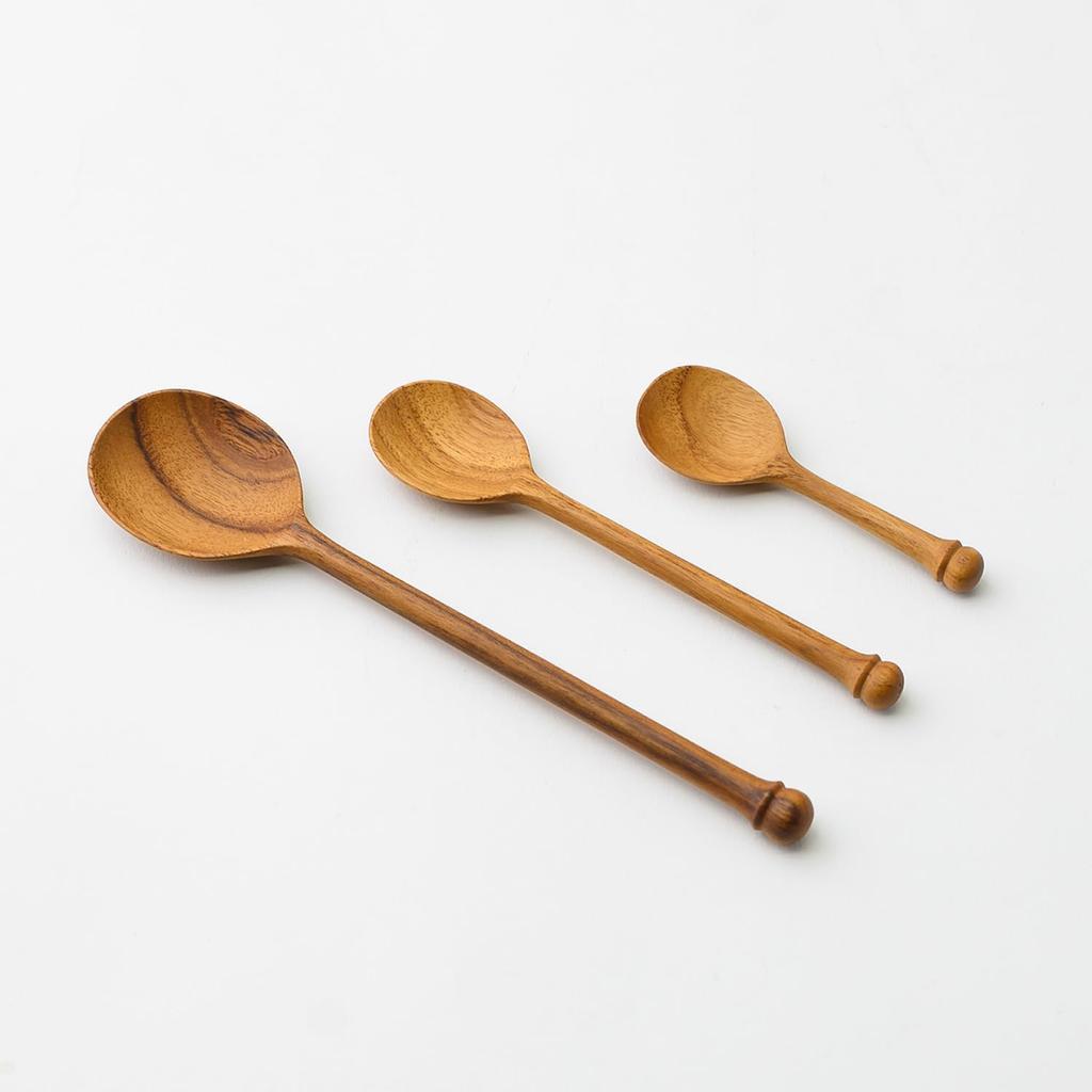 ChaBatree Wooden Table Spoon, 19cm, Teak Wood, Cutlery, Skala