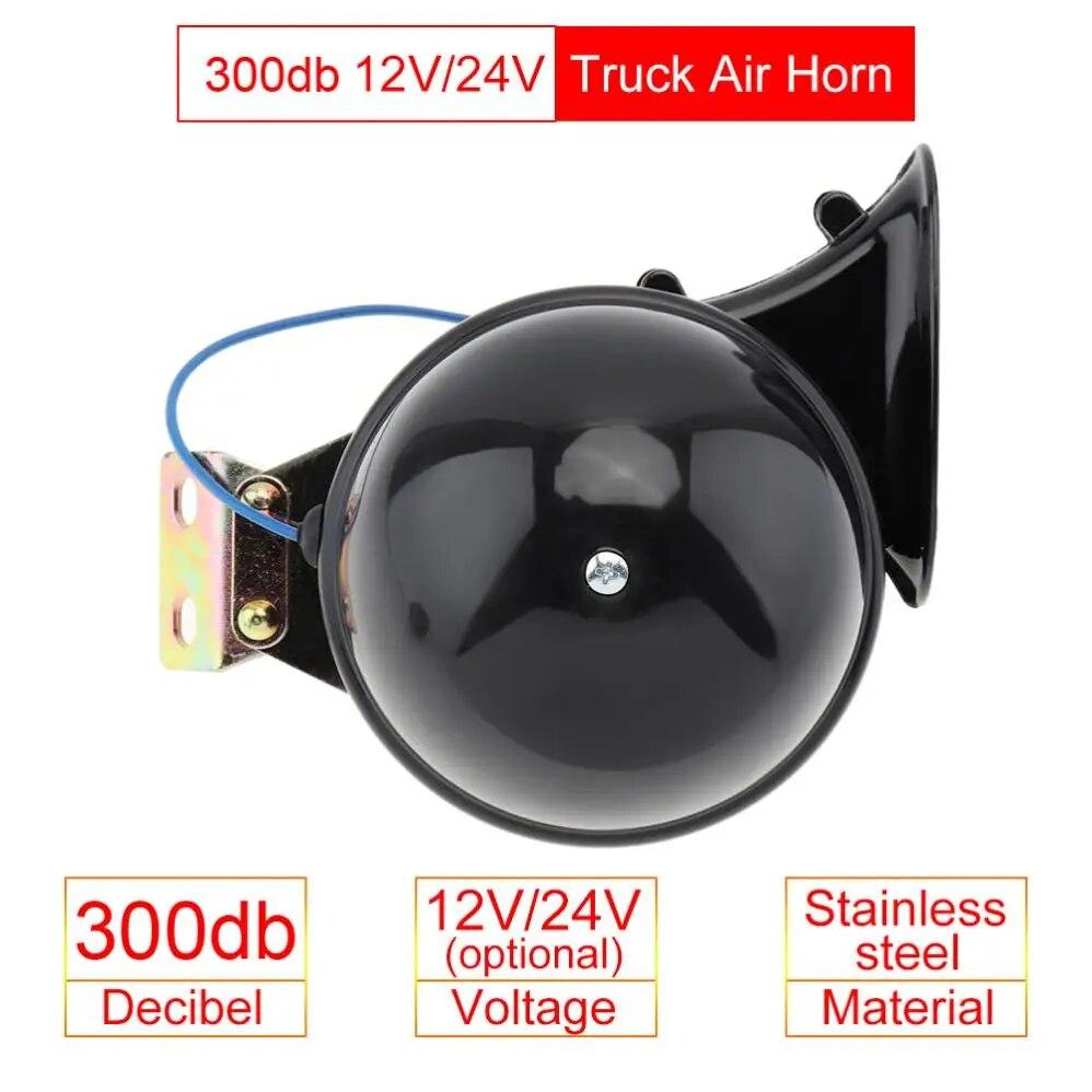 Super Loud 300db Electric Snail Horn Waterproof Universal 12V / 24V High Tone Speaker for Car Truck Boat Motorcycle