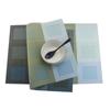 Set of 6 Rectangle Placemats for Dinning Table Luxury PVC Woven Vinyl Table Mats Washable and Heat Insulation Kitchen Place Mats