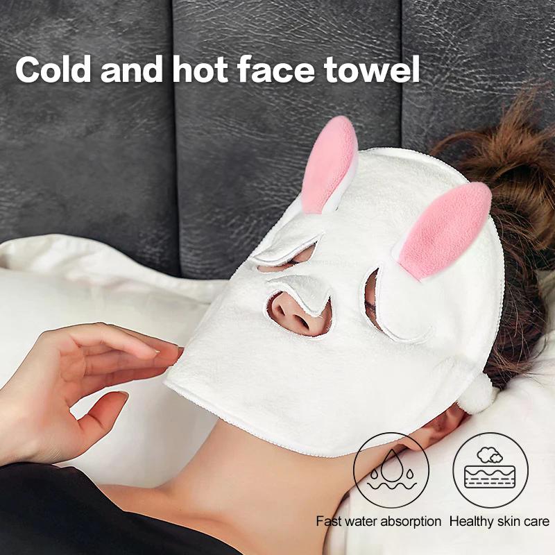 Cotton Hot And Cold Compress Towel Wet Compress Steamed Face Towel Skin Care Mask Opens Skin Pore Clean Moisturizing Beauty Tool