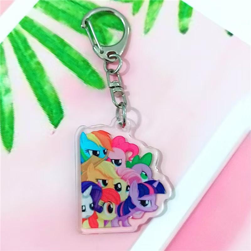 

Cartoon My Little Pony Bell Keychain Backpack Pendant - Cute Acrylic Best Friend Ornament