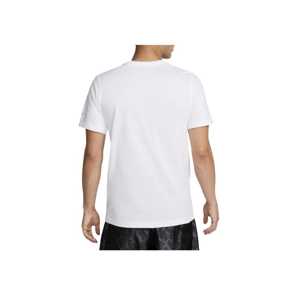 Nike American Retro Sports Graphic Print Short Sleeve Crew Neck T-Shirt Men tops White HV5151-100