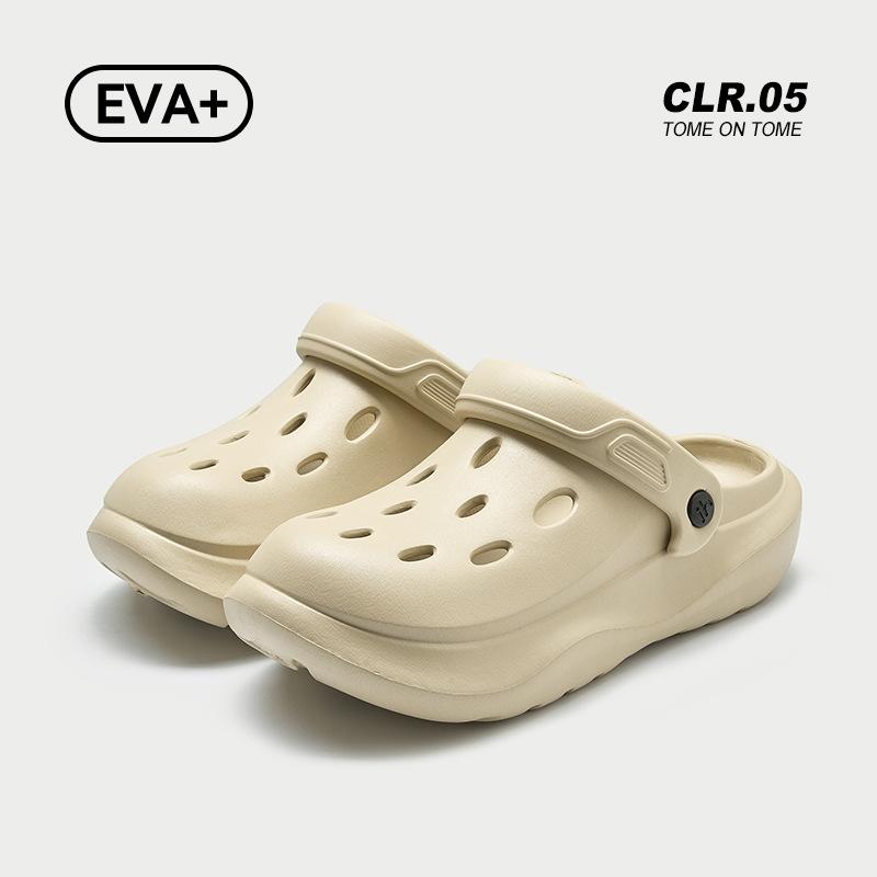 Hole shoes men's spring and summer new products wear non-stinky feet beach shoes home heightening thick-soled non-slip cool slippers