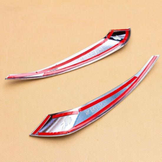 For Mazda CX-5 -24 Chrome abs Rear bumper Fog Light Lamp frame Cover Trim 2x