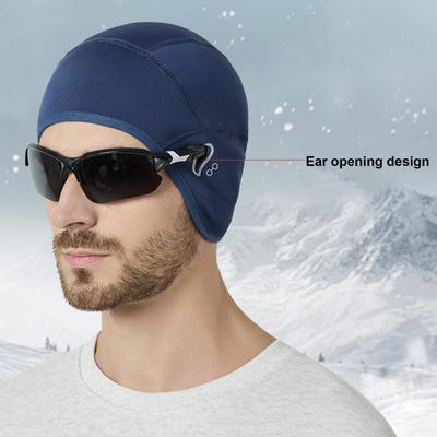 Winter Radhelm Innenmütze mit Brillenlöchern Ohrenschutz Elastisch Rutschfest