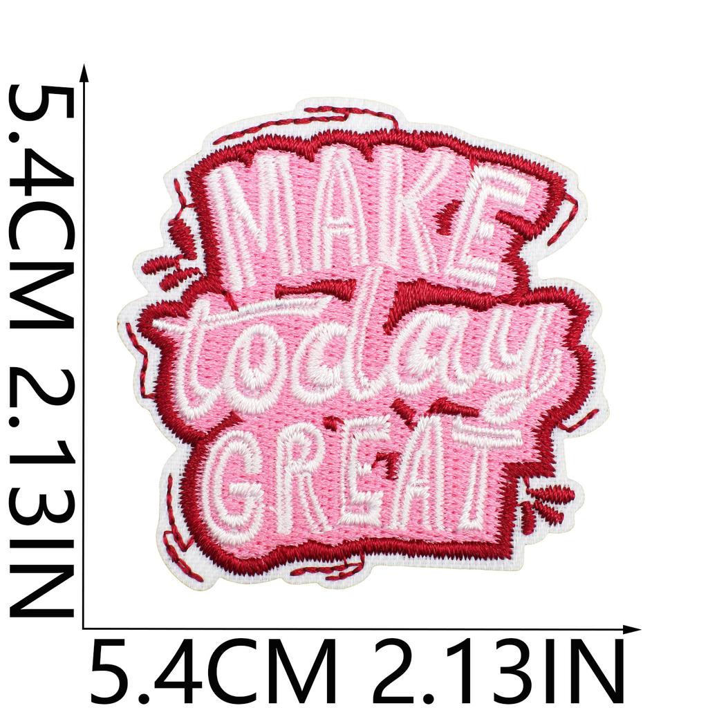 Encouragement Embroidery Cloth Sticker Bag Dress Inspirational Sun Embroidery Patch Positive Energy Patch Sticker Love Heat Transfer