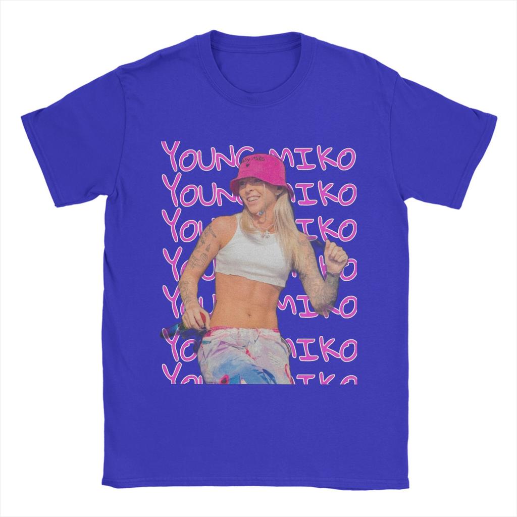 Young Miko Vintage Rapper Mens T Shirts  Novelty Tee Shirt Short Sleeve Crew Neck TShirts 100 Cotton Gift Idea Clothes