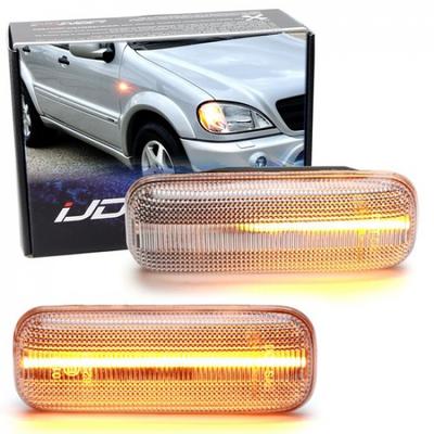 Klare sequentielle Blink-LED-Kotflügel-Seitenmarkierungsleuchten für 98-03 Mercedes W163 ML
