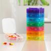 7PCS Pill Box Organizer Small Compact Modular Design Detachable High-visibility Color Container for Medication And Supplements