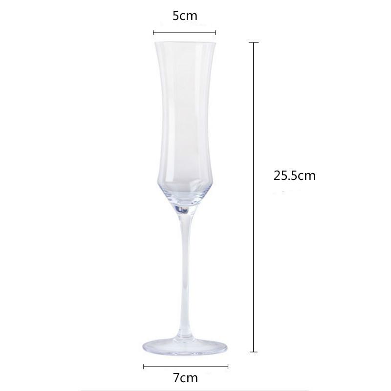 2pcs/Set 100-200ml Creative Art Shape Champagne Cup Gold Mouth Goblet Festival Family Tasting and Smelling Wine