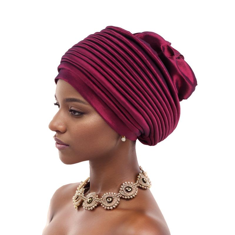 Solid Color Multilayer Women's Turban Cap