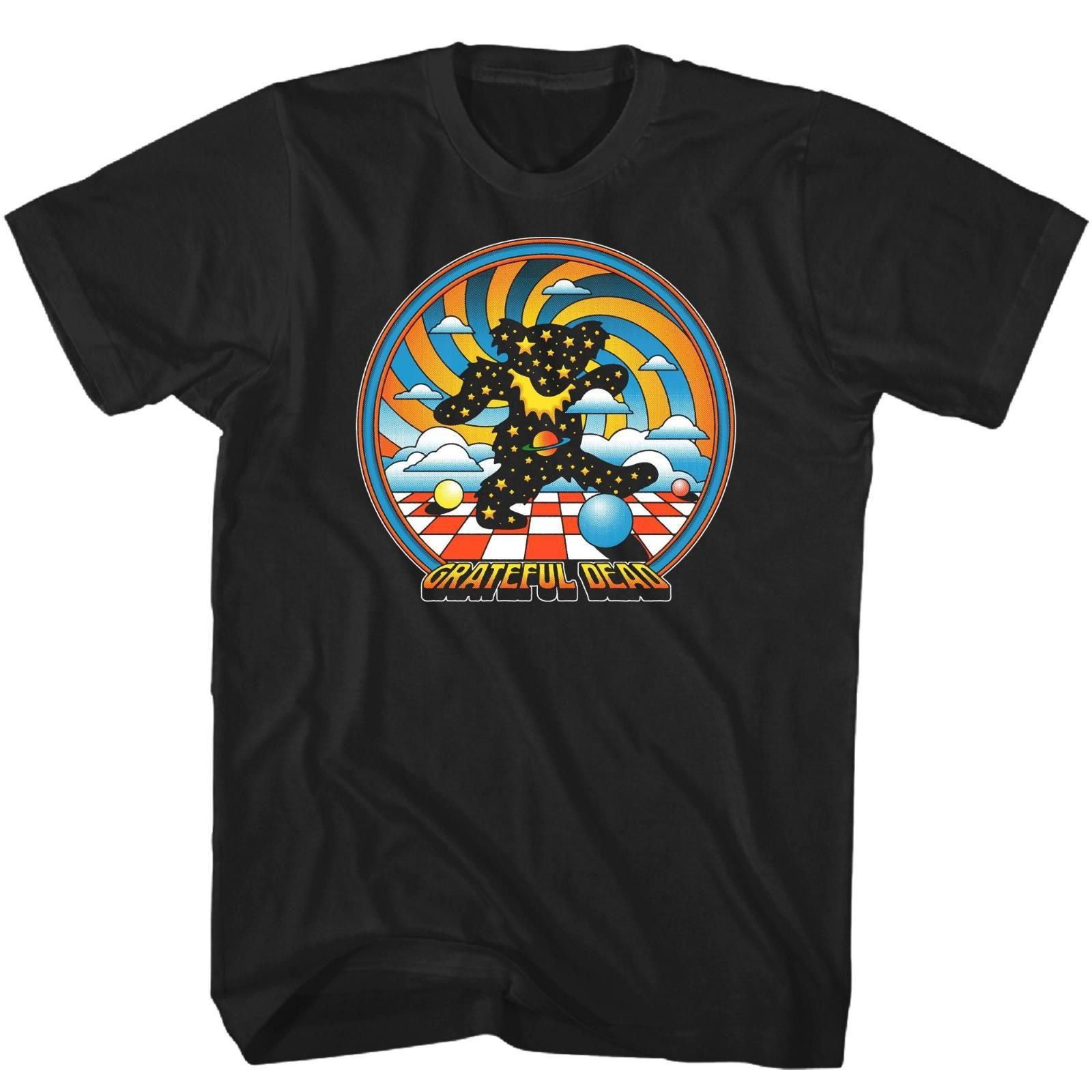 Grateful Dead Space Bear Mens T Shirt Music Classic Band Concert Tee New Black S