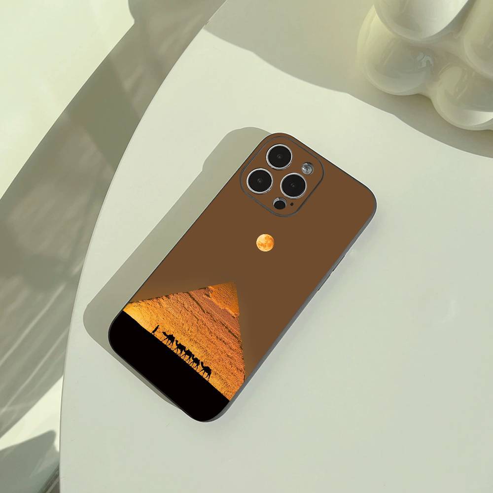 

The E-Egyptian -P-Pyramids Phone Case For iPhone 17,16,15,14,13,12,11 Pro Max,16/15/14Plus,XS Soft Black Cover iPhone15pro