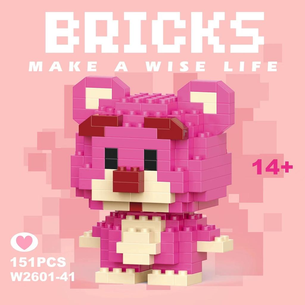 No Box  6Cm High Building Blocks Stitch Kawaii Mini Desktop Ornaments Youth Toys Room Decoration Anime Cartoon Halloween