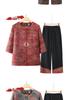 Grandma's Summer Ice Silk Short Sleeve Set for Women: Cool, Comfortable Shirts for Middle-Aged and Elderly Ladies