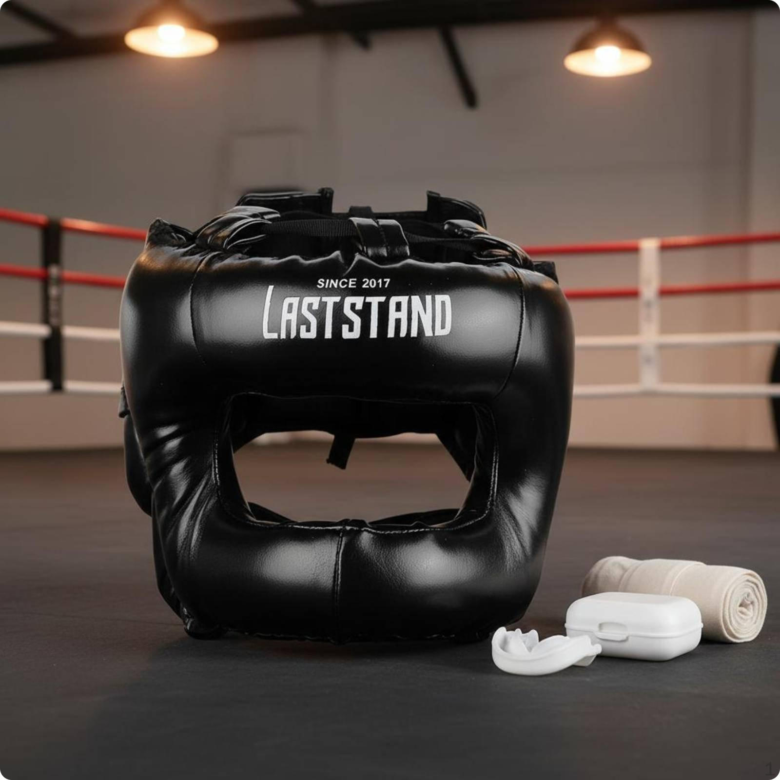 Nose Guard Impact Headgear Training Full Boxing Shock Absorbing Padding Sparring Helmet for Black S