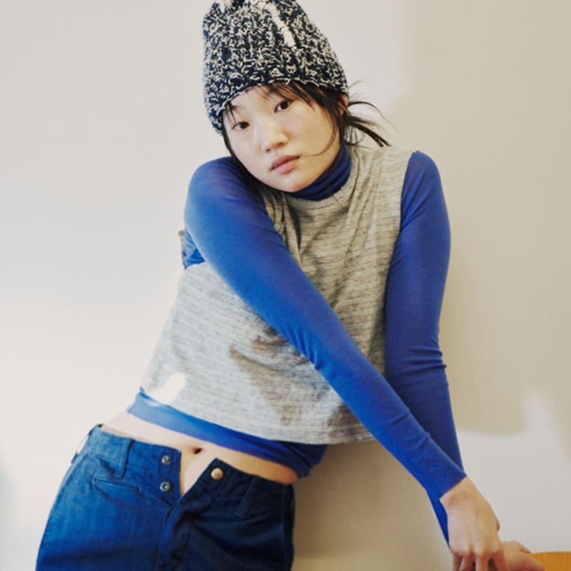 MISU A BARBE WET BEANIE NAVY