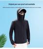 Men's Ultra-Thin Ice Silk Hooded Sun Protection Windbreaker for Outdoor Fishing