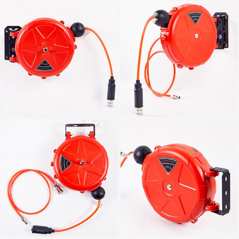 Air Hose Reel 10m Automatic Rewind Commercial Reel Retractable Automatic Rewind Tool Quick Coupler Air Compressor Accessories