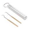 Zahnstocher Taschenset Edelstahl Messing Wiederverwendbare Zahnstocher für Outdoor Camping Picknick
