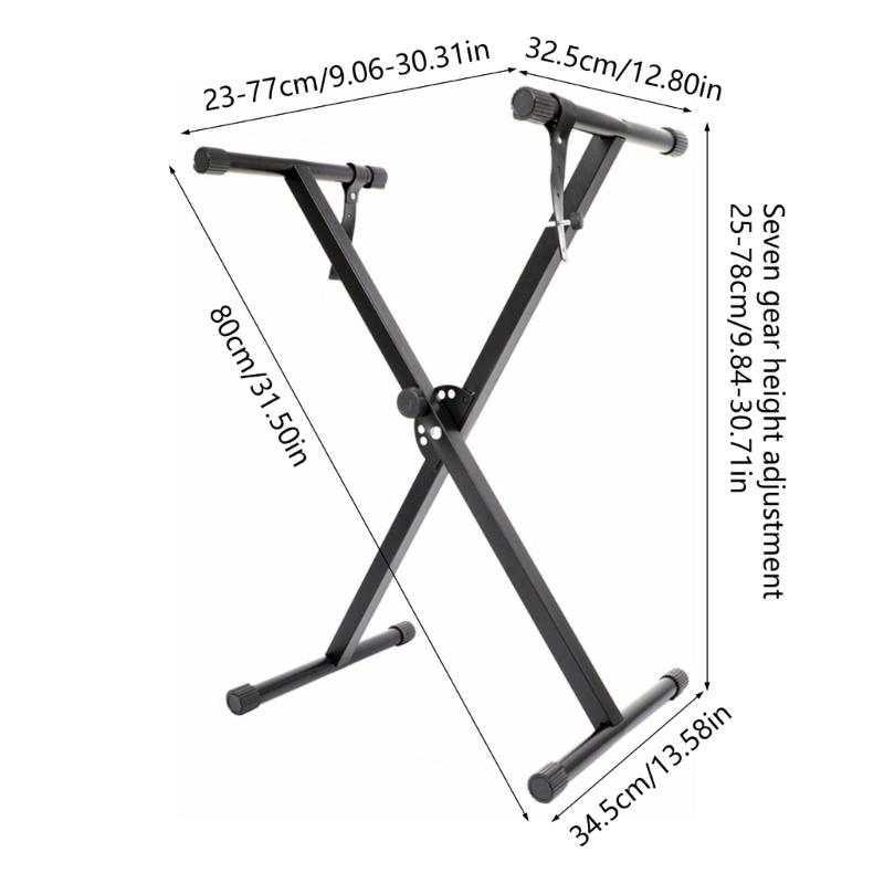 Single-X Keyboard Stand Adjustable Keyboard Stand Practical X Frame Music Piano Keyboard Stand for Kid Music Lovers