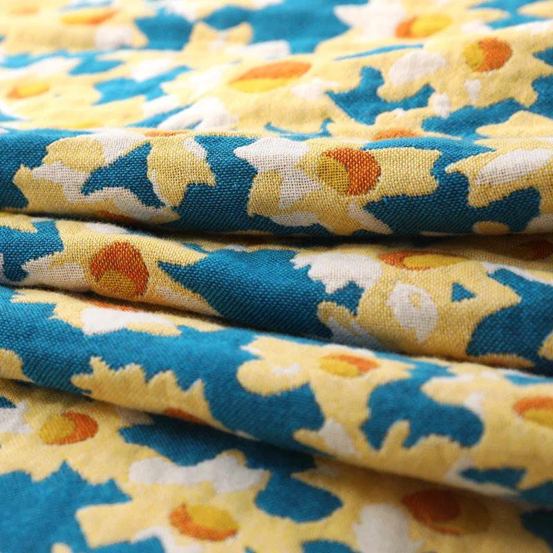 Nordic throw blanket for beds pastoral flower cotton sofa blanket cover sofa towel summer cool quilt gauze soft bedspread sheet